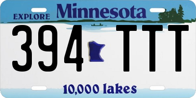 MN license plate 394TTT