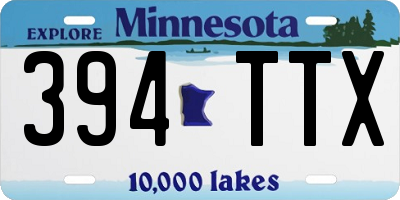 MN license plate 394TTX