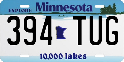 MN license plate 394TUG