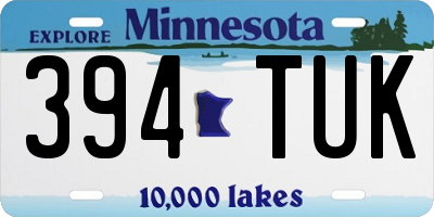 MN license plate 394TUK