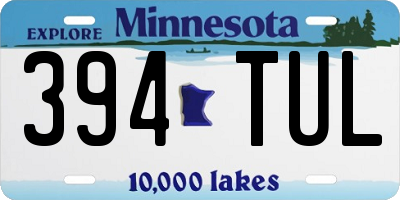 MN license plate 394TUL