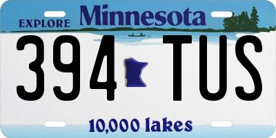 MN license plate 394TUS