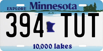 MN license plate 394TUT