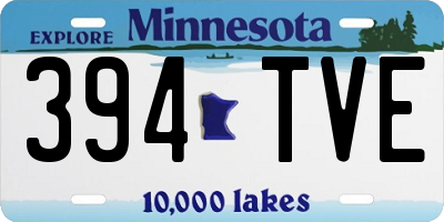 MN license plate 394TVE