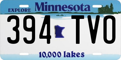 MN license plate 394TVO