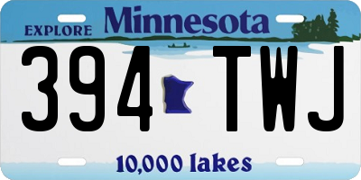 MN license plate 394TWJ