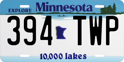 MN license plate 394TWP