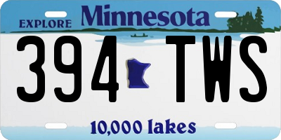 MN license plate 394TWS