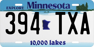 MN license plate 394TXA