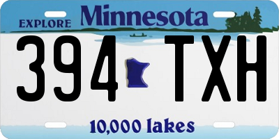 MN license plate 394TXH
