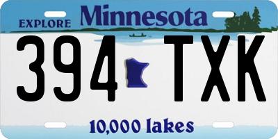 MN license plate 394TXK