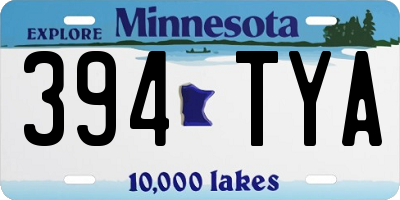 MN license plate 394TYA