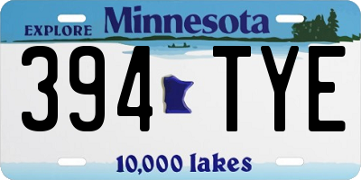MN license plate 394TYE