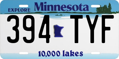 MN license plate 394TYF