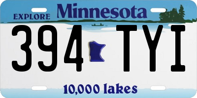 MN license plate 394TYI