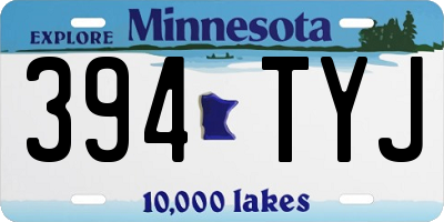 MN license plate 394TYJ
