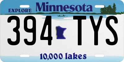 MN license plate 394TYS