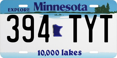 MN license plate 394TYT