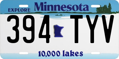 MN license plate 394TYV