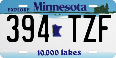 MN license plate 394TZF
