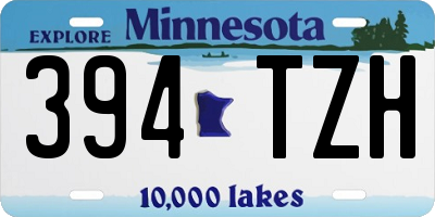 MN license plate 394TZH