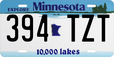 MN license plate 394TZT