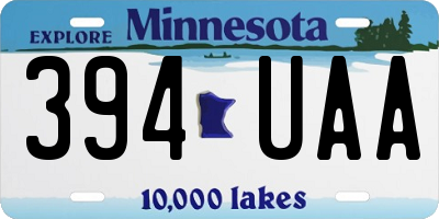 MN license plate 394UAA