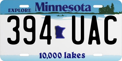 MN license plate 394UAC