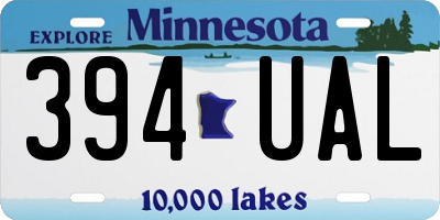 MN license plate 394UAL