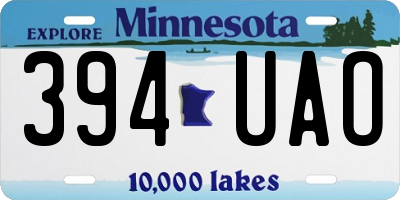 MN license plate 394UAO