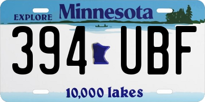 MN license plate 394UBF