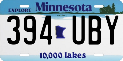 MN license plate 394UBY