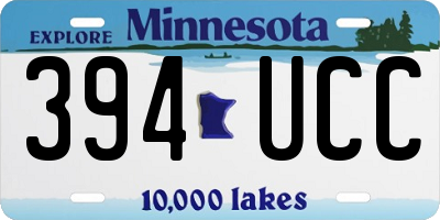 MN license plate 394UCC