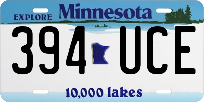 MN license plate 394UCE