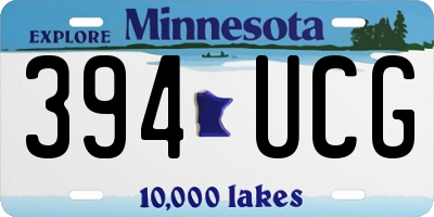 MN license plate 394UCG