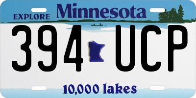 MN license plate 394UCP