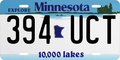 MN license plate 394UCT