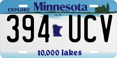 MN license plate 394UCV