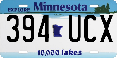 MN license plate 394UCX