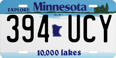 MN license plate 394UCY