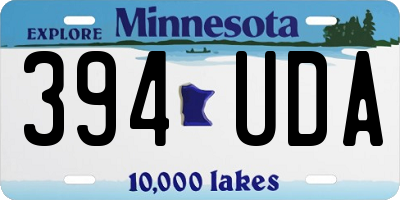 MN license plate 394UDA