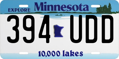 MN license plate 394UDD