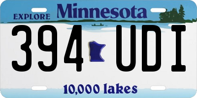 MN license plate 394UDI