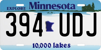 MN license plate 394UDJ