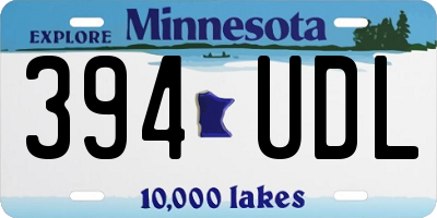 MN license plate 394UDL