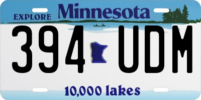 MN license plate 394UDM