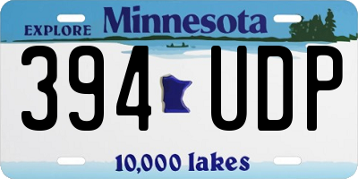 MN license plate 394UDP
