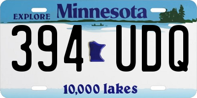 MN license plate 394UDQ