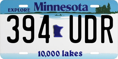 MN license plate 394UDR