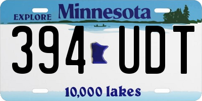 MN license plate 394UDT